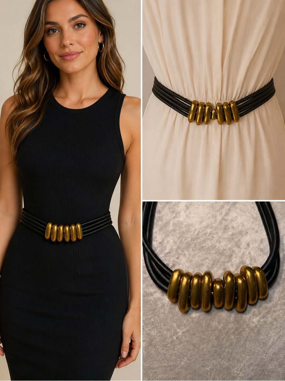 Punk Trendy Heavy Metal Thick Corded Belt